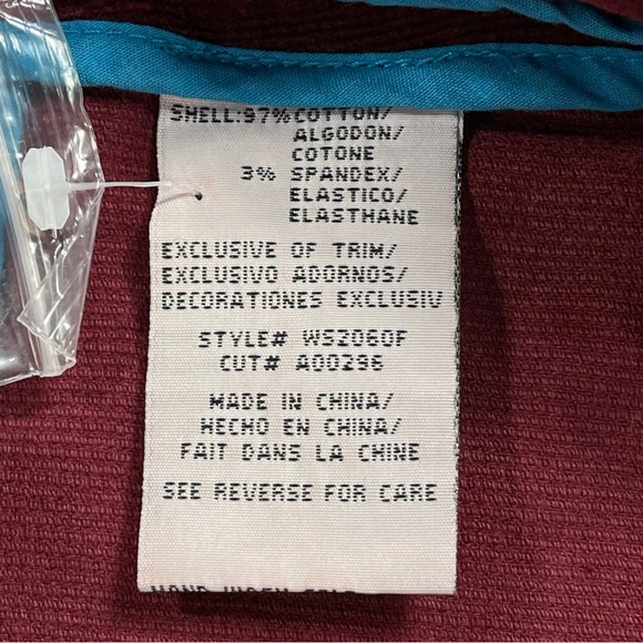 True Meaning size large VINTAGE maroon floral embroidery jacket 1 button closure - Picture 13 of 13